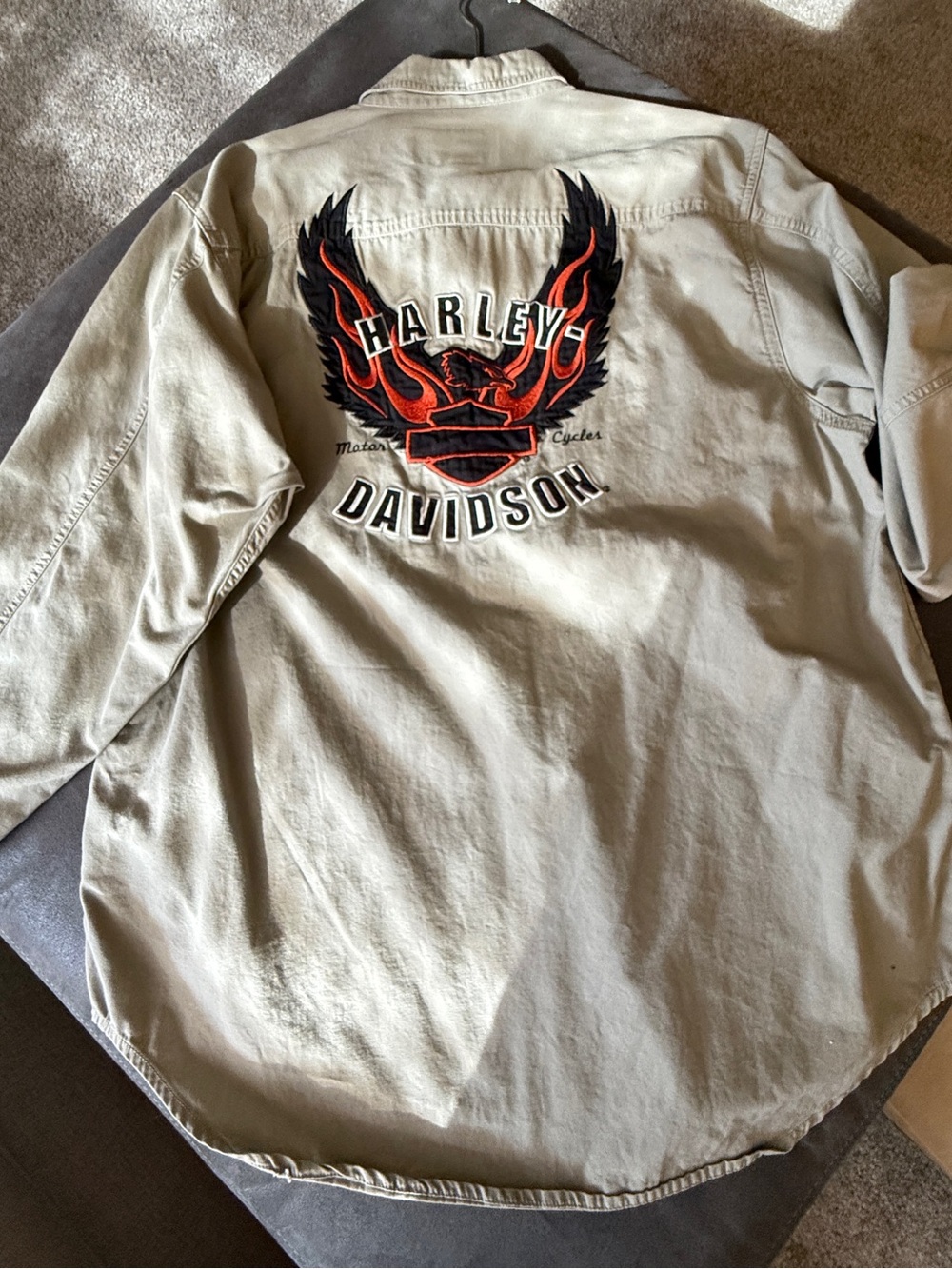 Harley Davidson Embroidered Button Down Shirt